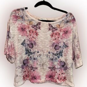 Ginger G Women's Floral Blouse - Pink and Purple